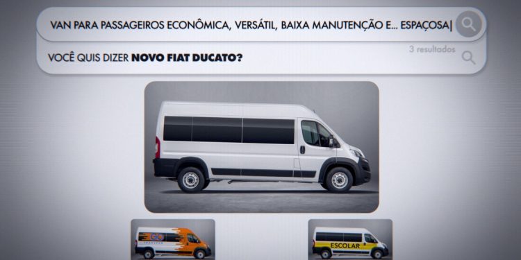 Em nova campanha, buscador na internet indica o Novo Fiat Ducato como a melhor opção em vans