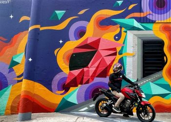 Honda Motos usa arte para abrir novas pistas no Dia do Motociclista