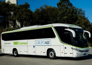 Marcopolo fornece Viaggio 1050 100% elétrico para fretamento no Paraná