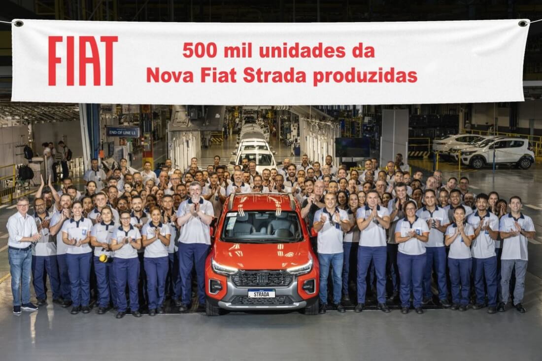 Nova Fiat Strada alcança marco de meio milhão de unidades produzidas