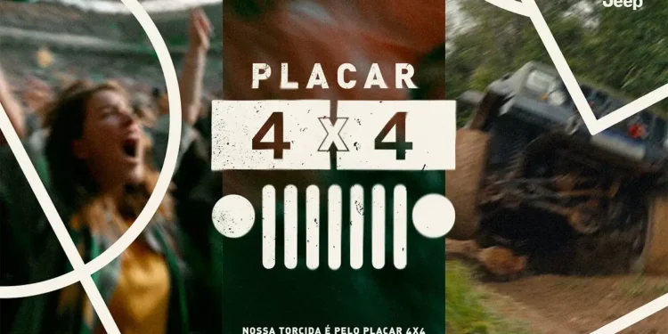 Jeep transforma sua tradicional tração 4×4 em torcida pelos jogos mais emocionantes do futebol