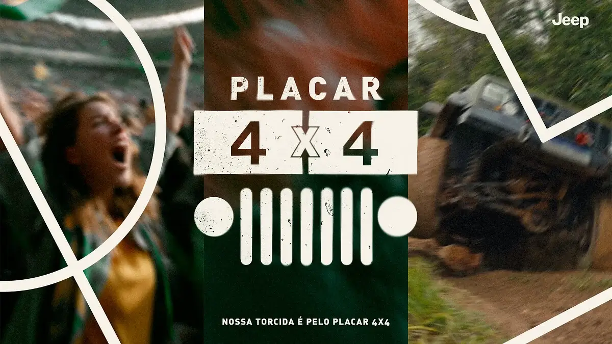 Jeep transforma sua tradicional tração 4×4 em torcida pelos jogos mais emocionantes do futebol