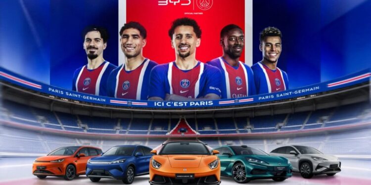 BYD e Denza são as novas parceiras automotivas oficiais do Paris Saint-Germain