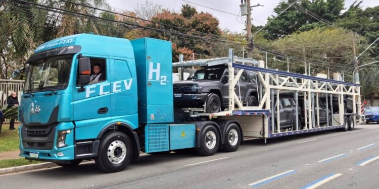 GWM realiza primeiro transporte de carga com caminhão a hidrogênio da América Latina