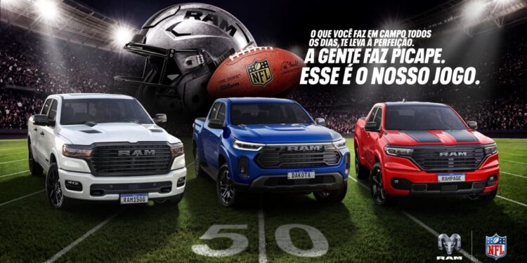 Ram, a picape patrocinadora oficial da NFL no Brasil, leva torcedores para o NFL Rio Game